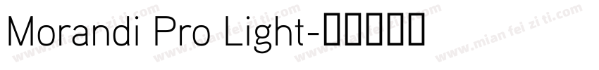 Morandi Pro Light字体转换